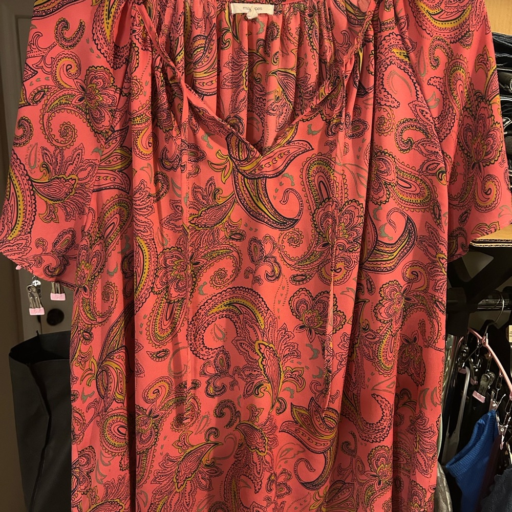 Maurices Pink Paisley Blouse